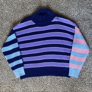 Colorblocked Striped Sweater